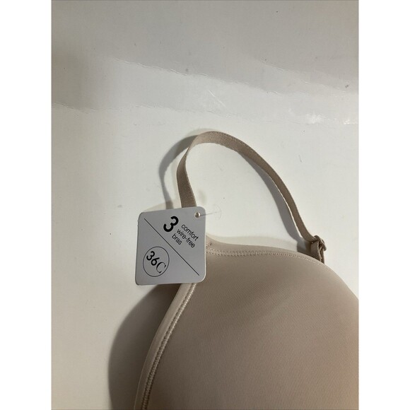 Rene Rofe Women’s 36C Nude T Shirt Wireless Bra - Picture 2 of 7